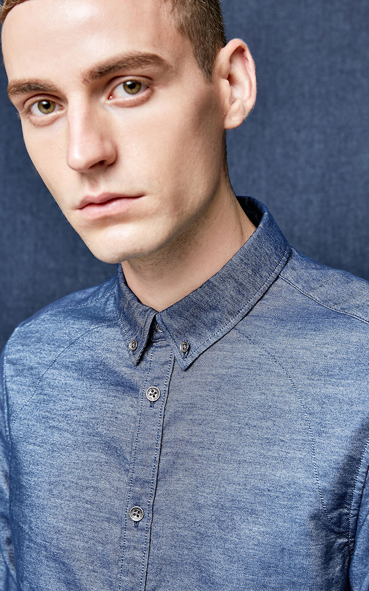[Giá trị mùa thu và mùa đông] Quần áo sơ mi tay dài cotton cotton của Jack Jones / Jack Jones J | 217305511 ao cong so