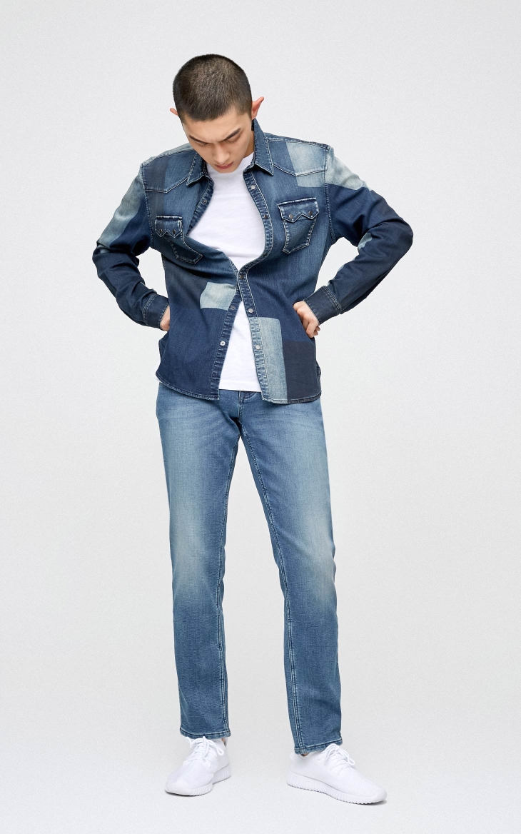 JackJones Jack Jones cộng với quần jeans rách nhung J | 217432512 shop quần áo nam