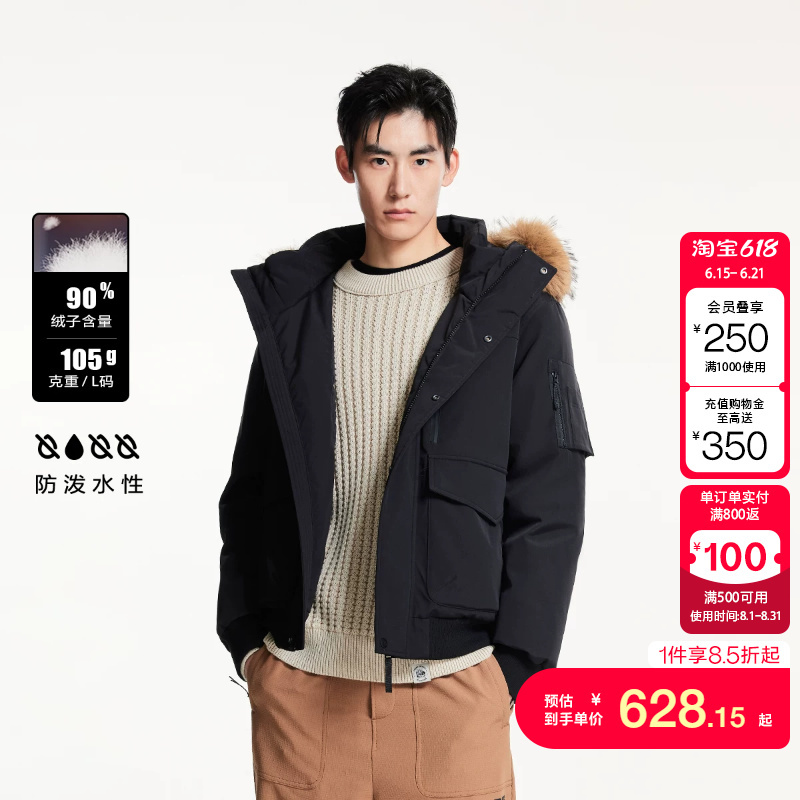 T-Zone Ailingzhi Jack Jones Spring Versatile Loose Drawstring Hooded Detachable Fur Collar down Jacket Coat T-Zone Ailingzhi Jack Jones Spring Versatile Loose Drawstring Hooded Detachable Fur Collar down Jacket Coat