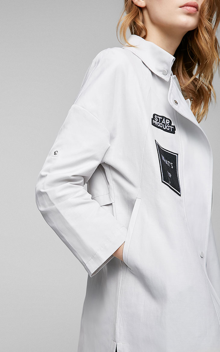 Vero Moda dụng cụ bat tay áo vá áo gió | 317121515 áo bò nữ đẹp