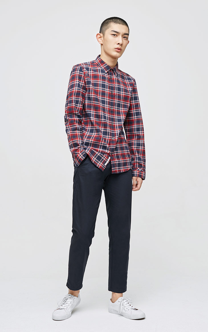 JackJones Jack Jones nam Slim màu bông mỏng chín quần 216314513