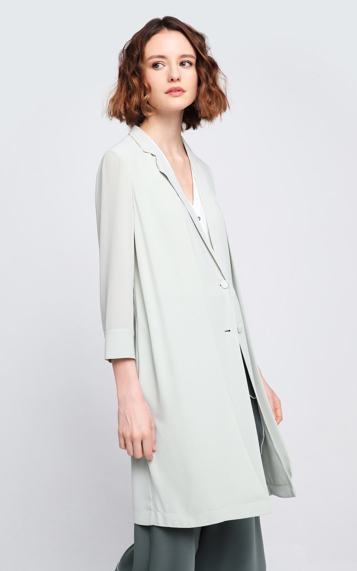 [3 miễn phí 1] Vero Moda hai mặc áo blazer dài tay bảy điểm | 317208529 vest kẻ nữ