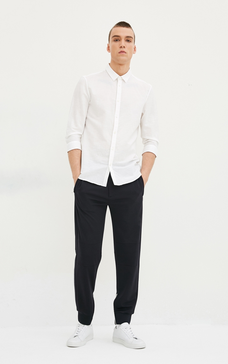 JackJones Jack Jones Áo sơ mi cộc tay màu đơn sắc E | 217231511 áo dài tay phồng