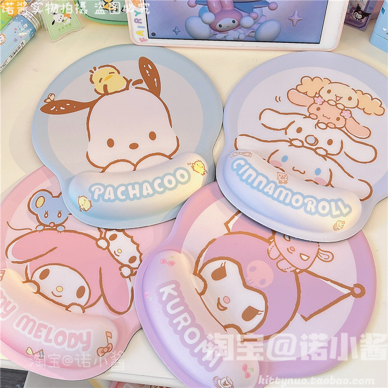 Коврик для мыши 卡通可爱硅胶加厚护腕鼠标垫库洛米大耳狗卡通游戏手枕软胶鼠标垫 OTHER