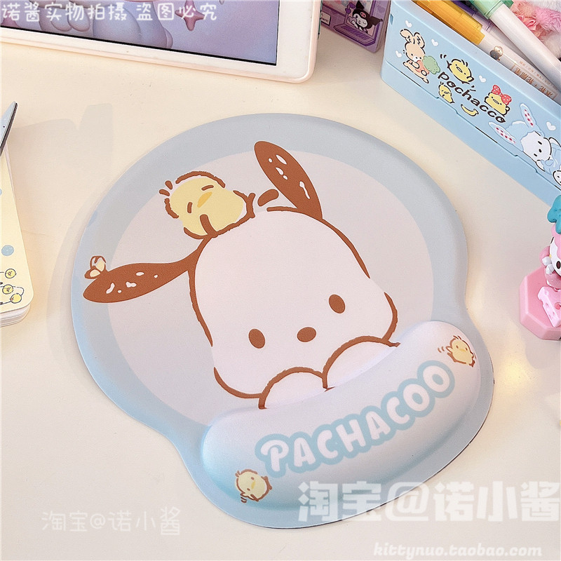 Коврик для мыши 卡通可爱硅胶加厚护腕鼠标垫库洛米大耳狗卡通游戏手枕软胶鼠标垫 OTHER