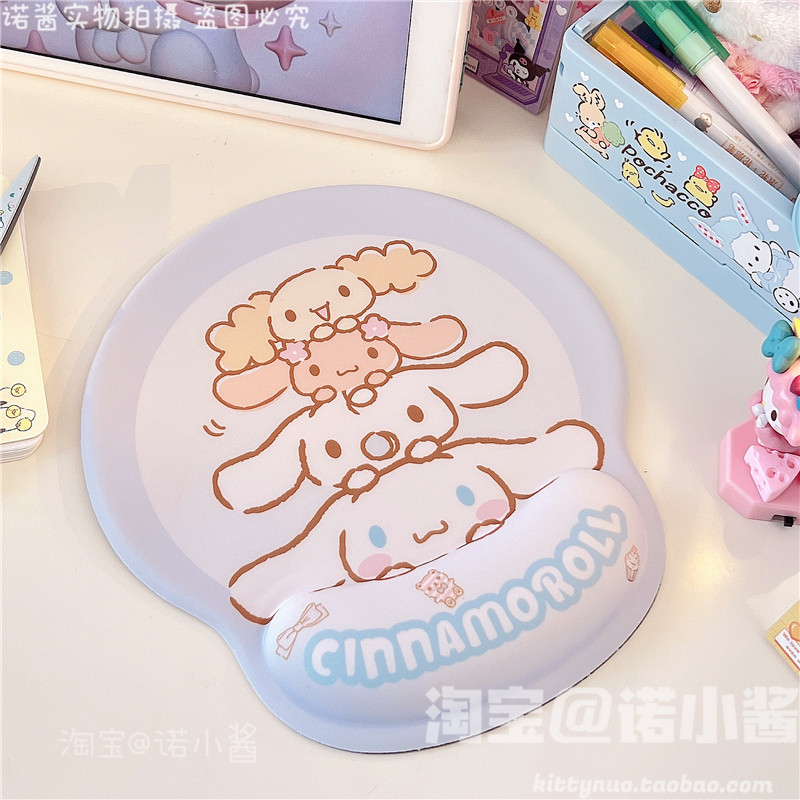 Коврик для мыши 卡通可爱硅胶加厚护腕鼠标垫库洛米大耳狗卡通游戏手枕软胶鼠标垫 OTHER