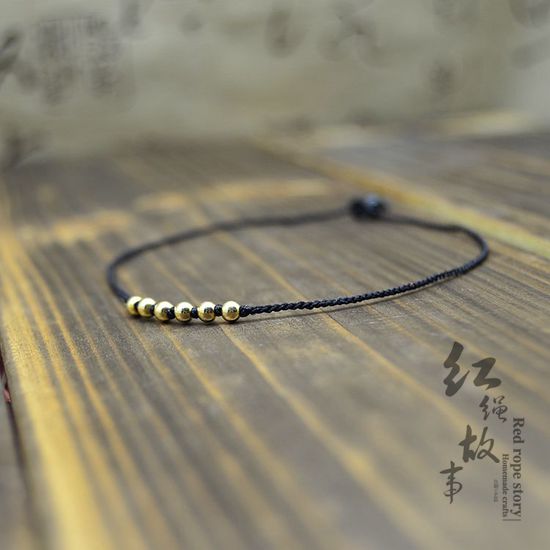 2019 mới gợi cảm chuyển nhượng 14K đính hạt bằng tay năm nay dây đỏ vòng chân nữ chân dây nam - Vòng chân vòng đeo chân nữ