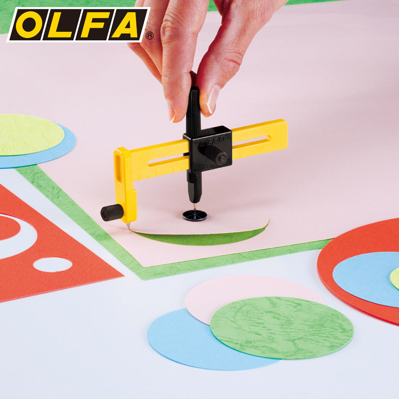 OLFA Japan Imports beauty workers knife CMP-1 CMP-3 rotary cut cut round knife compasses knife slim cut paper knife drilling machine small cut round machine cut knife cut round machine 186 57 1