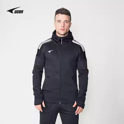 UCAN Ruike sports jacket men's spring and autumn new training zipper shirt fashion casual trend hooded jacket men