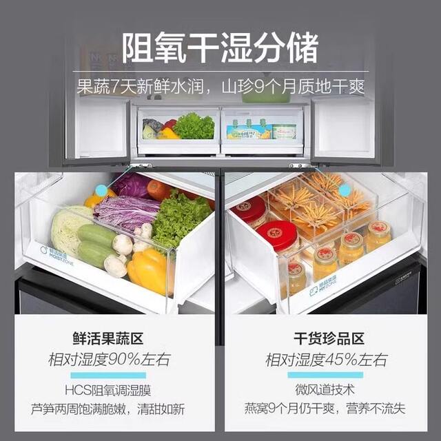 Haier Bcd-460Wghtd14S9U1 Inverter Air-Cooled Zero-Insertion Side-By-Side Refrigerator for Home Use