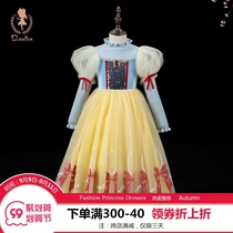 Childrens wear girl snow princess dress autumn and winter sweater dress girl Frozen Aisha dress childrens dress
