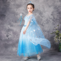 Aisha Princess Dress Frozen 2 Girls Dresses new foreign style Childrens clothes puffy yarn Aisha skirt summer