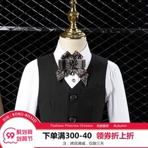 Boy suit suit suit new British style piano performance small host children birthday dress suit autumn