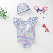 Children mermaid swimsuit Cute swimsuit baby bikini 1-5 year old girl little girl ins Korean swimsuit