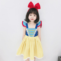 Snow white dress summer dress 2021 new style little girl frozen 2 children skirt foreign style girl dress