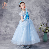 Childrens high-end princess dress Queen Aisha Frozen Birthday Dress Little Girl Westernly Aisha elsa Girls