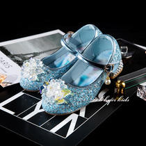 Girls Aisha Princess shoes elsa childrens performance shoes birthday crystal shoes single shoes leather shoes little girl shoes spring and summer