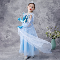 Frozen 2 princess dress Aisha summer dress new childrens dress Puffy Yarn Girls Long Dress Aisha skirt