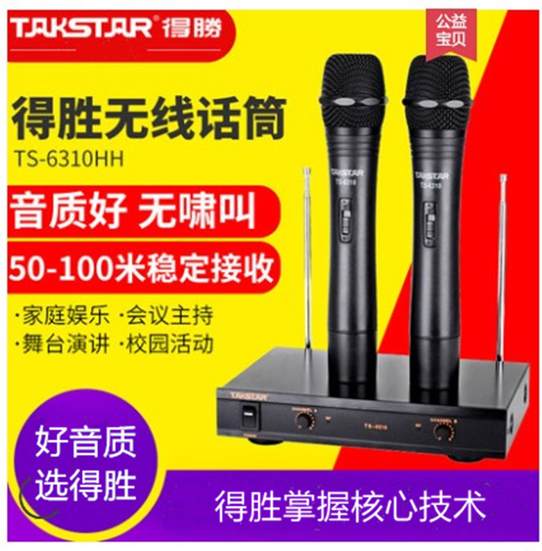 TaKstar wins TS-6310HH wireless microphone one drag two KTV home singing conference stage dedicated