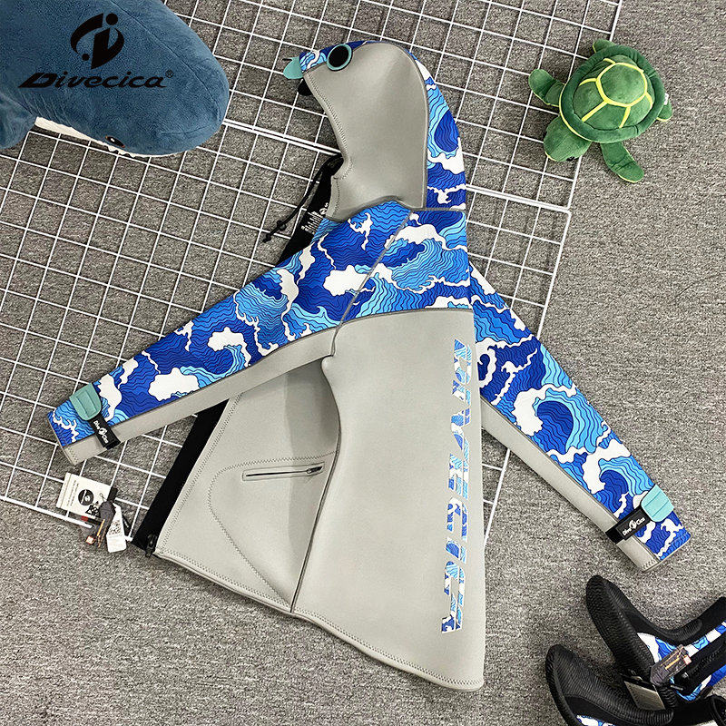 DIVECICA Dive Garden Family New 3MM Diving Jacket Dive Liveaboard Coat Windproof Rainproof Warm Jacket