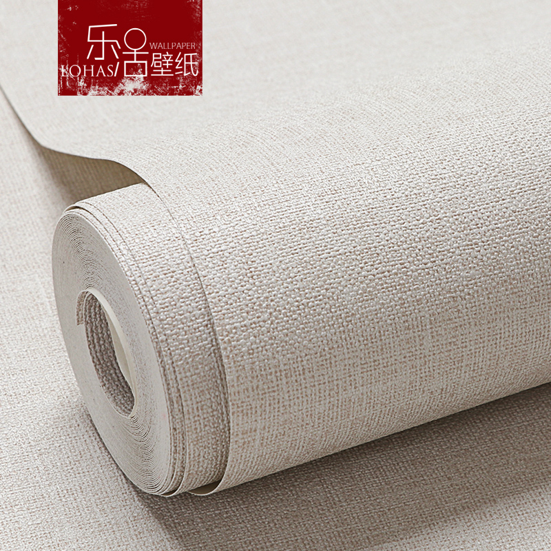 Nordic style Japanese linen wallpaper pure pigment color cloth pattern simple bedroom living room gray wallpaper 2021 new