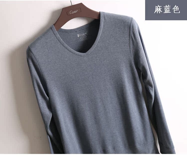 Quầy đồ lót Caesar đích thực mùa thu và mùa đông nam Xinsite áo đôi cổ chữ V ấm áp đơn AE56621 áo thu đông nam