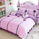 Winter Plush Warm Coral Fleece Bed Four-piece Double-sided Plush Bed Sheet Quilt Cover Crystal Fleece Princess Wind Bed Skirt