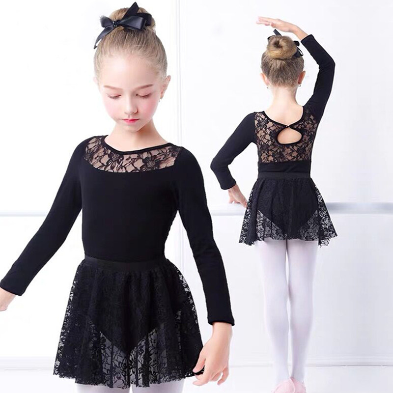 Dance clothing children's girls practice clothing autumn and winter girls' long-sleeved Chinese dance national ballet skirt children's grade examination clothing