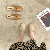 Baotou slippers female outside wearing 2022 new summer and half tug women shoes fashion Mueller shoes net red sandals Insuro