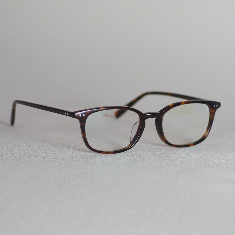 High-End Obe Spring Hinge Low-Frame Glasses for Men, Large Face Narrow Frame Acetate Frames, Suitable for High Myopia