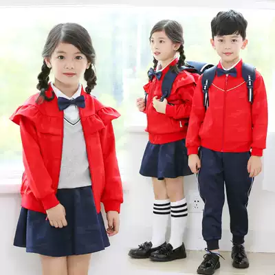 Kindergarten garden clothes spring and autumn suits kindergarten teacher clothes teachers children's class clothes College English style Primary School uniforms class uniforms