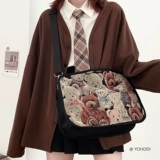 Оригинальная японская ретро студенческая юбка в складку, сумка на одно плечо, шоппер, книга из ткани, ранец, брендовая сумка через плечо, с медвежатами