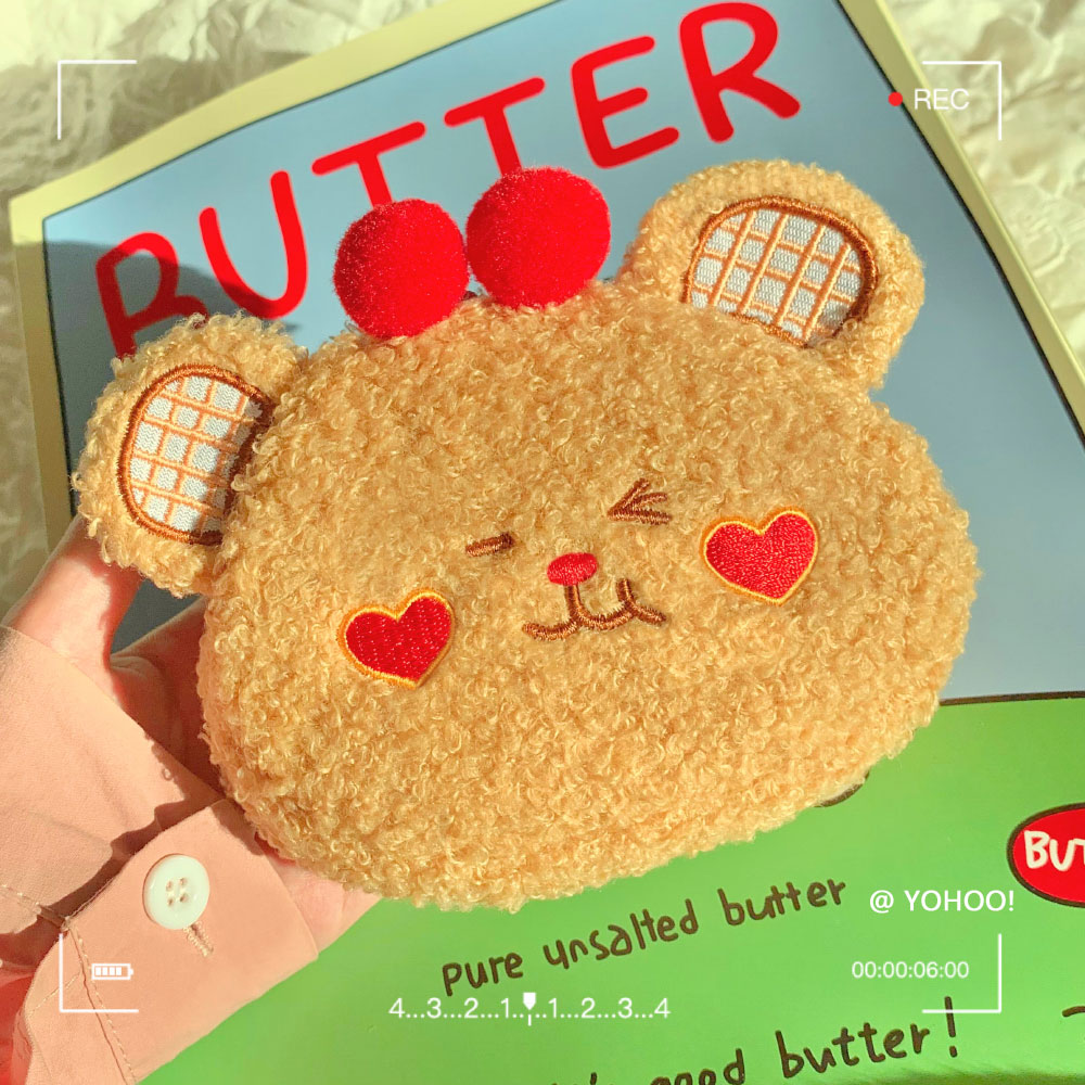 YOHOO original chic Japan-ROK loving little bear plush zero money bag pendant decorated with coin capers-Taobao
