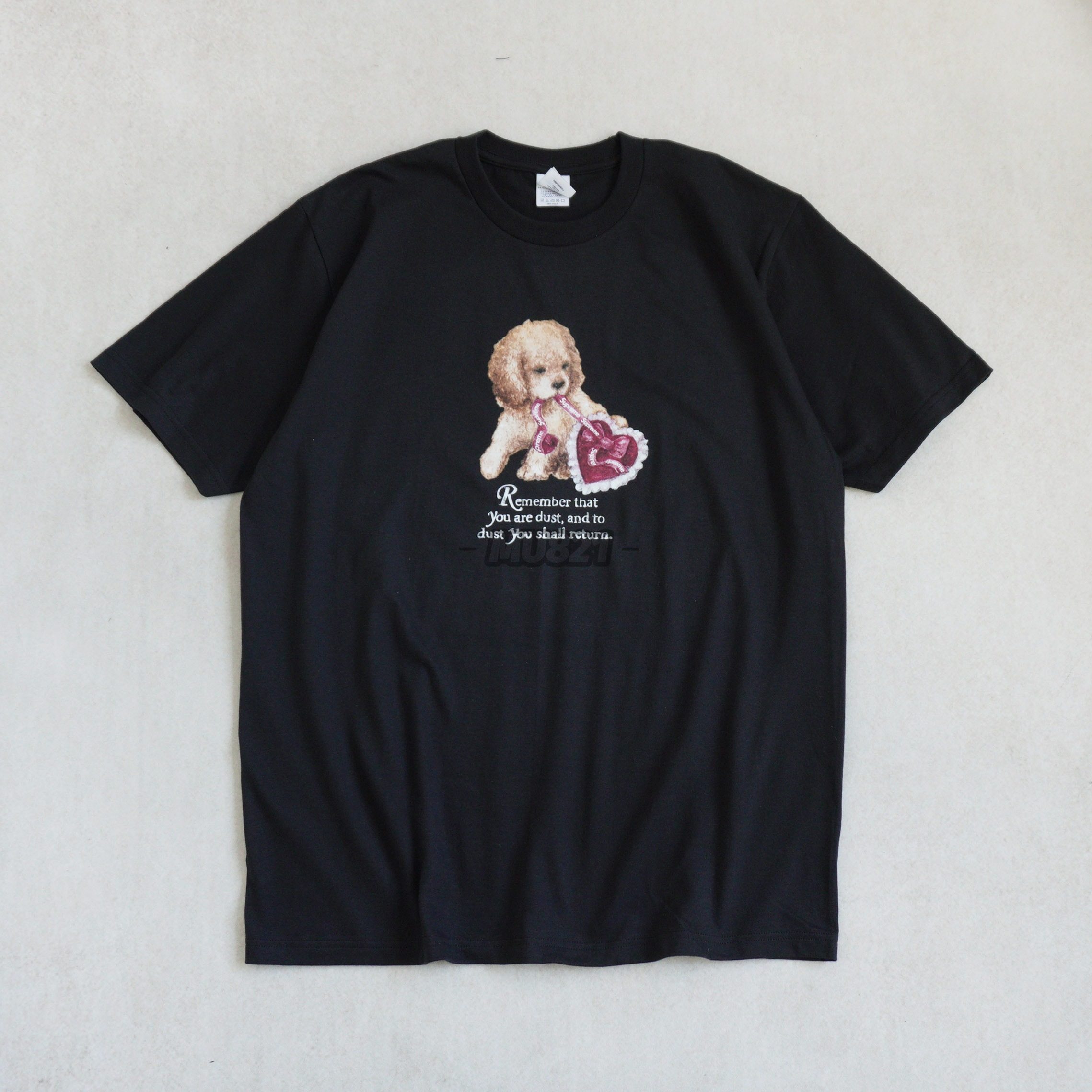 MU821现货FW25 SUPREME Dust Tee可爱小狗狗丝带LOGO印花短袖T恤评价