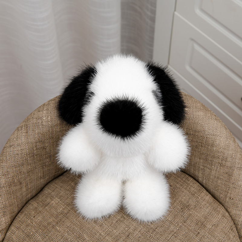 新品貂毛狗狗包挂件可爱汽车钥匙扣卡通生肖狗狗皮草挂饰女详情6