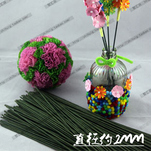 diy handmade material embosser accessories flower ball green wire branch stick 2MM thick branch 1MM twig