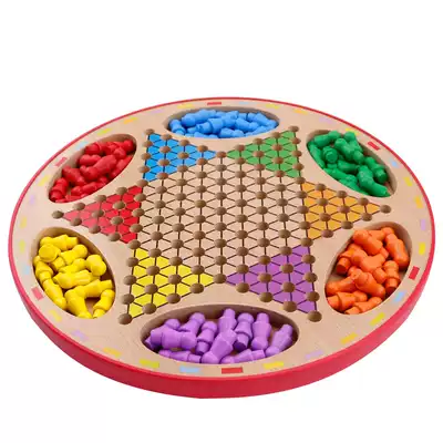 Youjia Checkers, Flying chess, Backgammon, Colosseum, table games, multifunctional adult children's educational wooden toys