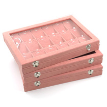 Pink ice flower jewelry box first jewelry box earrings nail necklace bracelet ring storage tray live display props