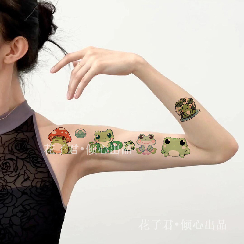 20 Cartoon Big-Eyed Frog Tattoo Stickers, High-Quality Painted, Fresh and Simple, Children's Tattoo Stickers, Waterproof, Long-Lasting and Realistic 20 Cartoon Big-Eyed Frog Tattoo Stickers, High-Quality Painted, Fresh and Simple, Children's Tattoo Stickers, Waterproof, Long-Lasting and Realistic