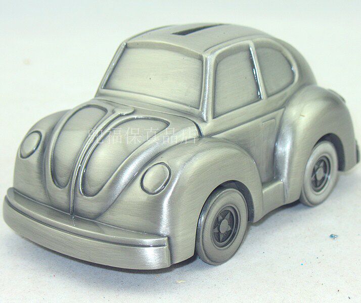 Metal Beetle Car Deposit Pot Russia Tinalloy Old Lord Car Deposit Money Cylinder Children Toy Birthday Present