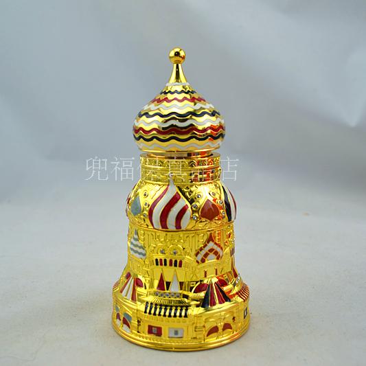 Russian characteristic high-grade colored tin toothpick box Enamel color Castle toothpick bucket European-style home furnishing company gifts