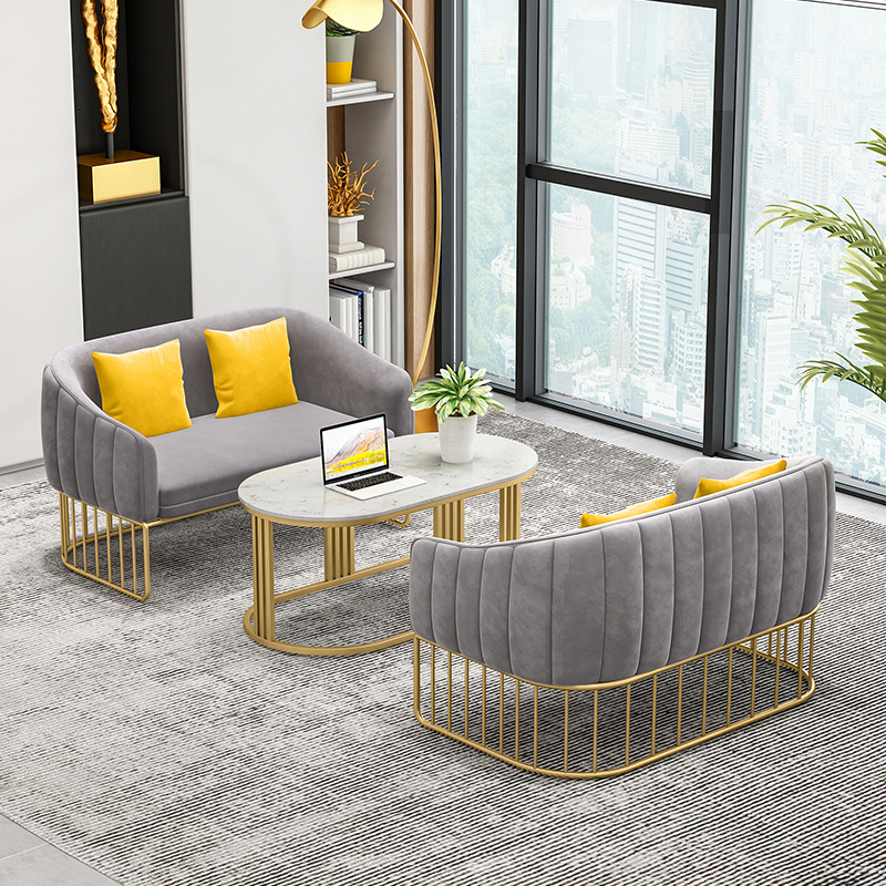 Clothing shop small sofa nail shopNorthern Europe minimal modern network red beauty salon iron negotiation reception table and chair combination