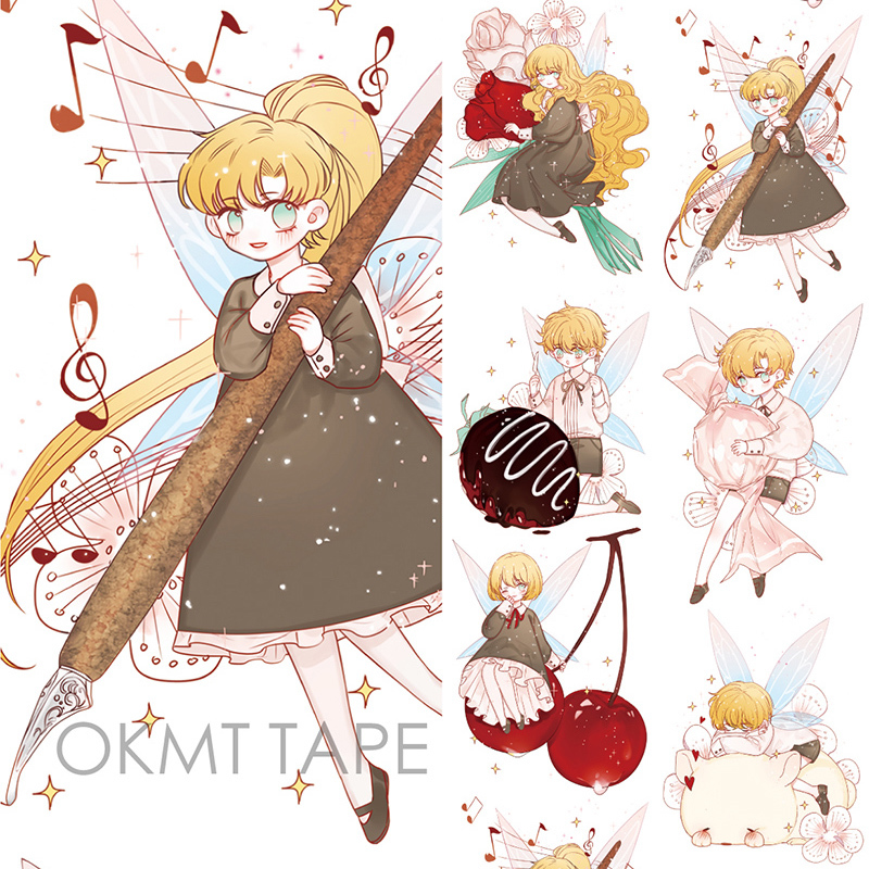 New seven days and paper tape sub-package hand account character villain country decorative paper tape hand account sticker whole roll special oil