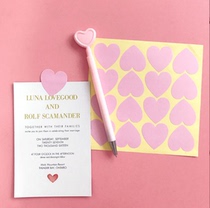 160 pieces of cute pink love stickers gift flower handbook decoration stickers baking cakes milk tea dessert sealing stickers