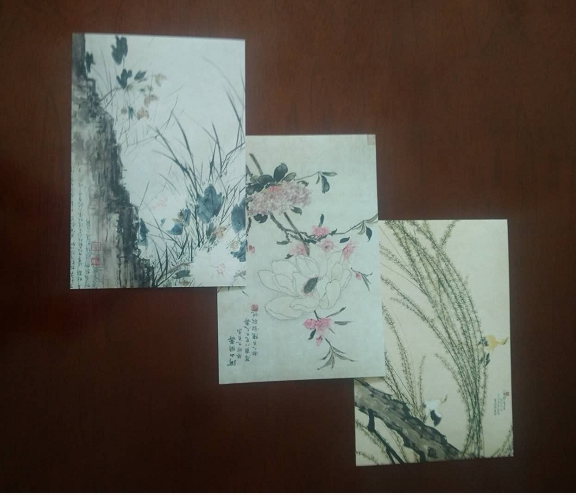 Flowers Bird Mountain and Shui Postcard 23 Chen Shu people 11*16CM 2021 Happy Year of the Year without postage