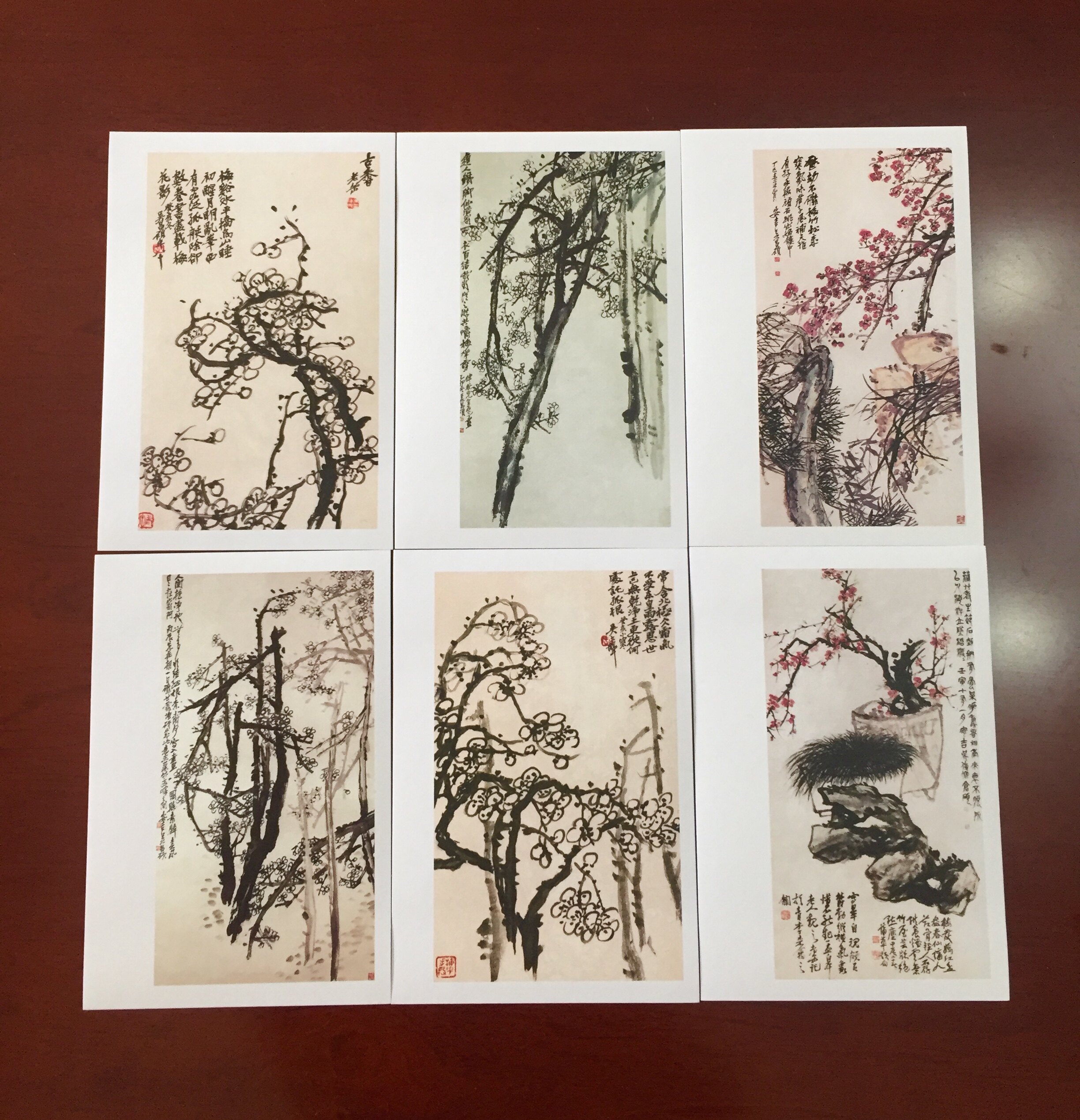 Plum Blossom Postcards 23 Wu Changshuo 11*16CM 2021 Xin Chou Year Ox Year Greeting Cards No Postage
