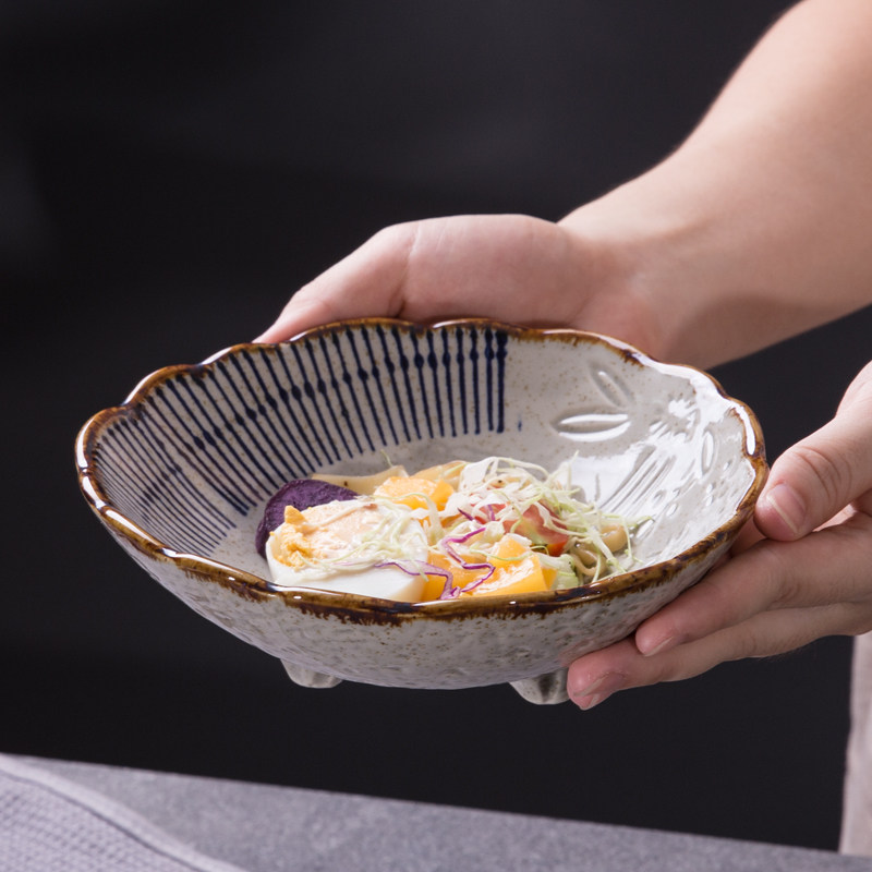 Day Style Retro Ceramic Bowl Creative Home Soup Bowl Sweet Bowl Sweet Bowl Snack Bowl salad bowl Specialty Dining Room Cutlery Bowl