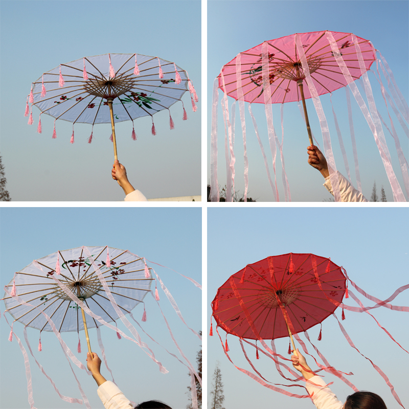 Hanfu costume photography props Tassel streamers craft umbrella Fairy photo COS photo net red live dance umbrella