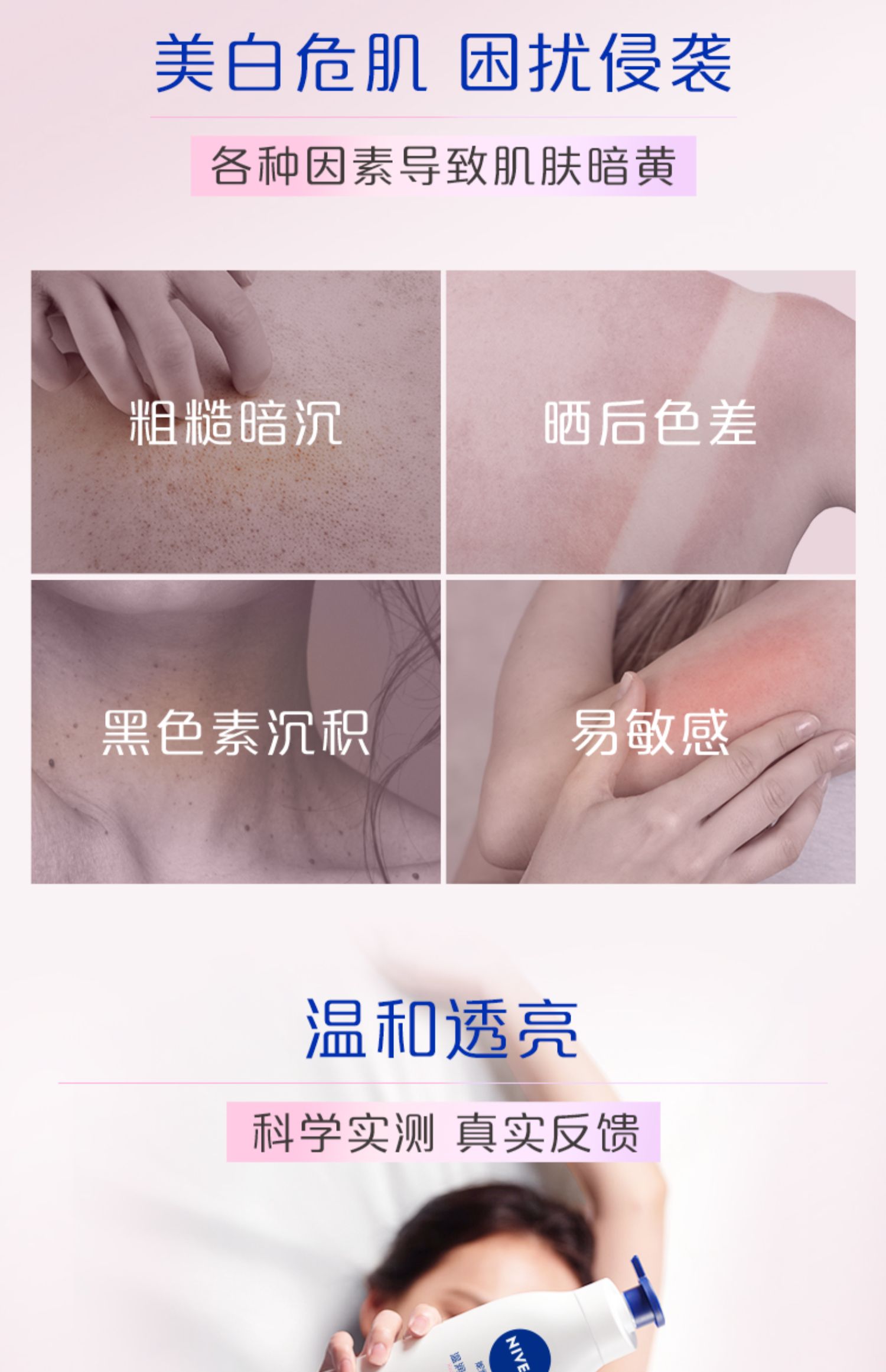 送身体乳30ml！妮维雅VC美白身体乳200ml