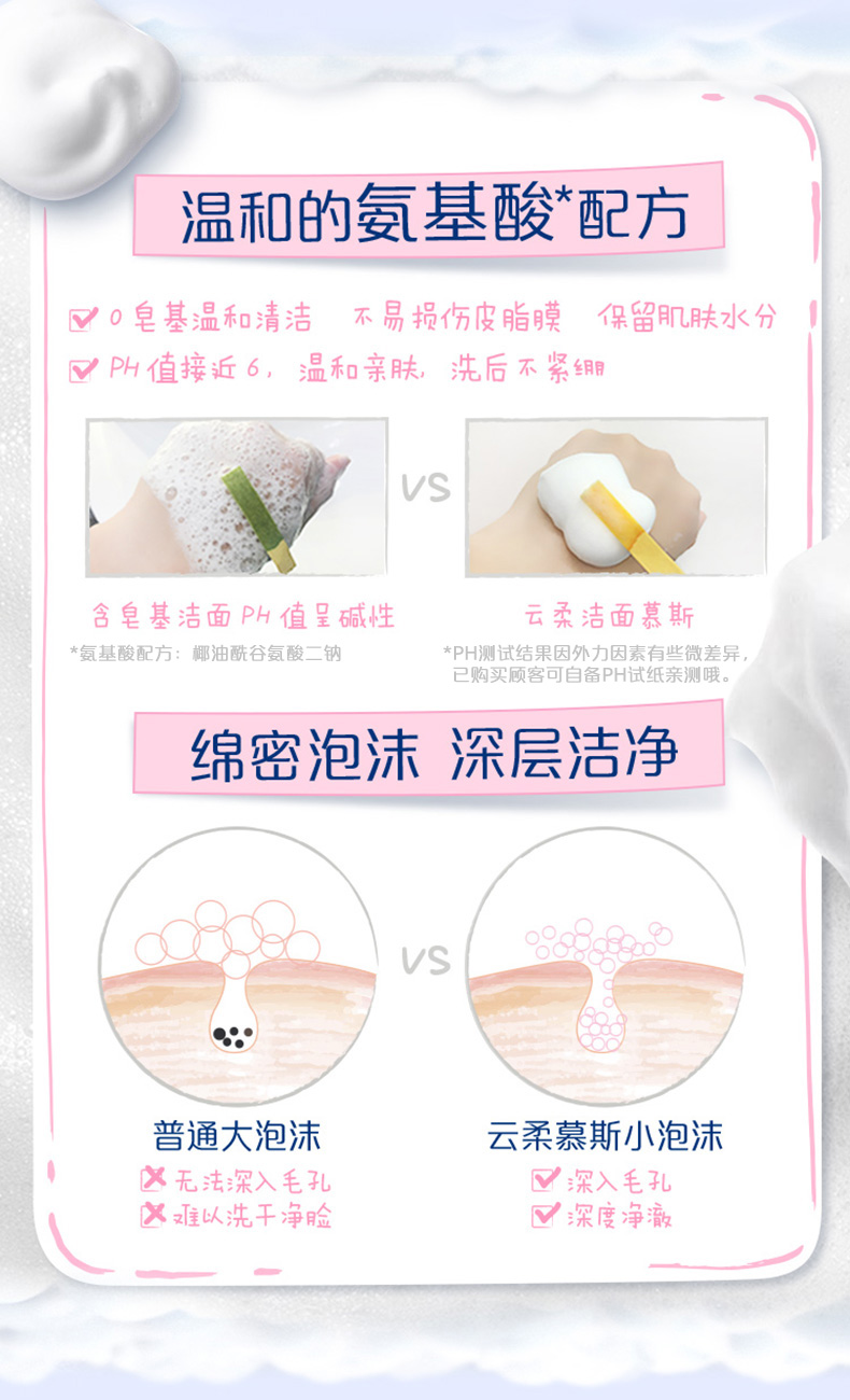妮维雅 泡沫慕斯 氨基酸洗面奶 150ml 云般泡沫 水感充沛 图4